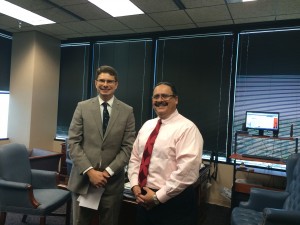 Mr. Gaudet and Judge Dominguez immediately after the swearing-in.